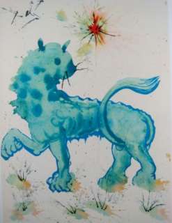 1969 Salvador Dali Zodiac Signs Print Leo Offset Lithograph Vintage 