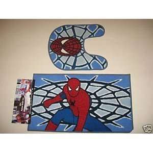  Marvel Spiderman 2 piece Nylon Bathroom Rug Set: Home 