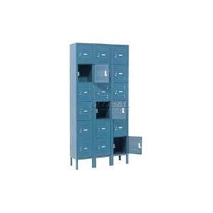 Infinity Locker Six Tier 12x12x12 18 Door Assembled Blue  