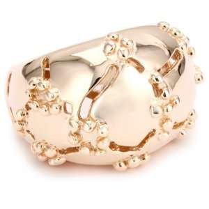   by Daniela Swaebe Crocodile Rose Gold Dome Ring, Size 8: Jewelry