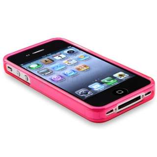 for iPhone 4 4S 4GS S 4G 16/32/64GB G PINK CASE+CABLE+PRIVACY FILM+AC 