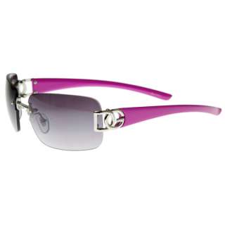 DG Eyewear Womens Fashion Square Rimless DG Sunglasses  