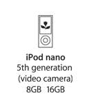 iPod nano 5th generation (video camera) 8GB 16GB
