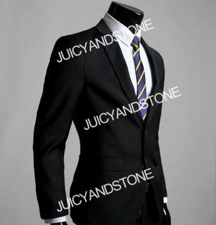 New Mens Fashion Stylish Slim Fit Two Buttons Suit XZ07  