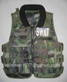 New SWAT Tactical Vest Woodland Camo     Airsoft Game  