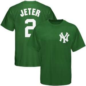  Majestic New York Yankees Kelly Green Youth #2 Derek Jeter 