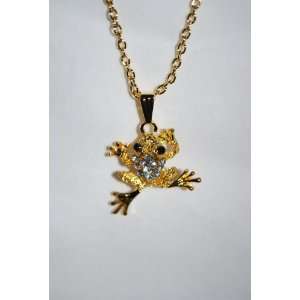  Animal Frog Necklace, 20 Adjusterable Chain, 1 H Charm 