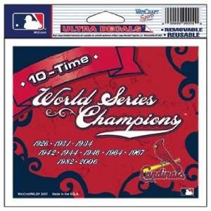 St. Louis Cardinals Decal 10 Times World Series Champions  