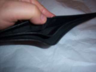 Black Coin Pocket Billfold Genuine Leather Wallet  