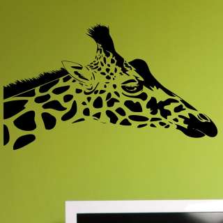 Vinyl Giraffe Head Wall Decal Set  