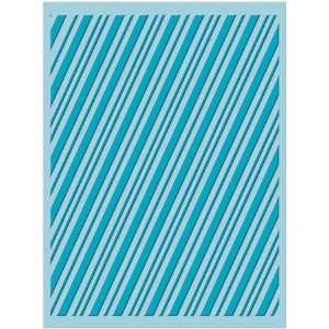   Candy Can Stripe Cuttlebug A2 Embossing Folder Arts, Crafts & Sewing