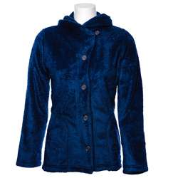 Ojai Clothing Womens Medium Blue Koala Shawl Collar Jacket 