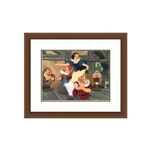  Disney Framed Art Snow White with Dwarfs Children Kids 