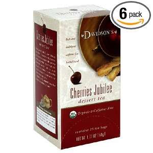 Davidsons Tea Dessert Tea/Cherries Jubilee, 25 Count Tea Bags (Pack 