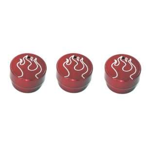  All Sales 5411FR Red Flame Style Heater and AC Knob Set 