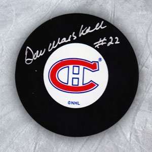  DON MARSHALL Montreal Canadiens Autographed Hockey PUCK 