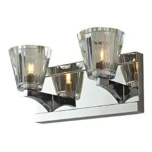   Fixture, Chrome Finish with Clear Crystal Glass: Home Improvement