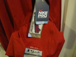 NIKE Pro Combat Texas Rangers Baseball Shirt XXL RED  