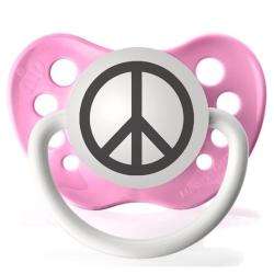 Personalized Pacifiers Peace Sign Pacifier in Pink  