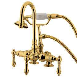 Deck mount Polished Brass Clawfoot Tub Faucet  Overstock