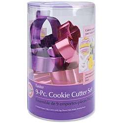   Colored Metal Easter Cookie Cutters (Pack of 9)  