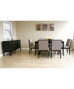 Cymbeline Taupe Extendable 8 piece Dining Table Set  Overstock