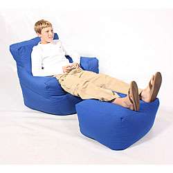 Kids Club Royal Blue Bean Bag Arm Chair Lounge Set  Overstock