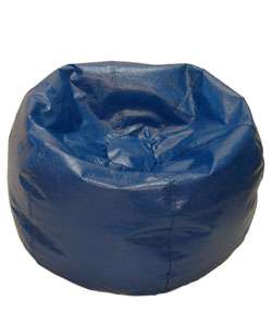 Deluxe Vinyl Kids Blue Bean Bag Chair  Overstock