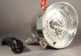   Head Light Chrome mounts to Bike Fork 3 LEDs AAA batteries  