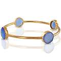 ELYA Designs 22K Goldplated Blue Onyx Bangle Bracelet