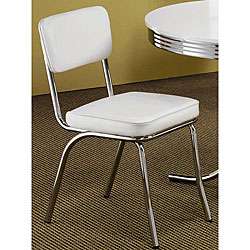 White Retro Chrome Chairs (Set of 2)  Overstock