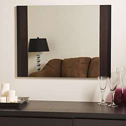 Espresso Wood Wall Mirror  Overstock