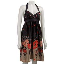 Max & Cleo Womens Floral Halter Dress  Overstock