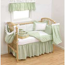 Trend Lab Sage Gingham 4 piece Crib Bedding Set  Overstock