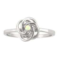10k Gold October Birthstone Opal Love Knot Designer Ring  Overstock 