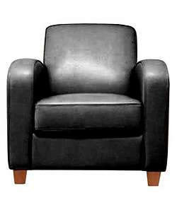 New Retro Black Leather Chair  Overstock