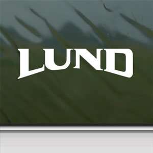  Lund White Sticker BOAT CRUISER Car Vinyl Window Laptop 