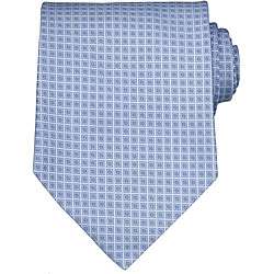 Gucci Light Blue Square Pattern Silk Tie  