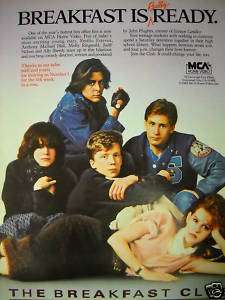 BREAKFAST CLUB The Movie 1985 Promo Poster Ad  