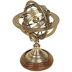 Engraved Brass Tabletop Armillary Nautical Sphere Globe  Overstock 