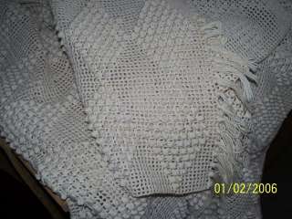   Hand Crochet BED SPREAD Bedspread Tatting Popcorn Stitching  