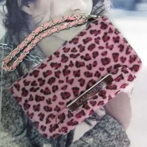   Designer Leopard Fur Case Cover Flip Wallet Pouch Bag Purse For iPhone