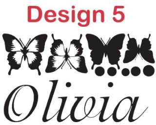   Custom Name Wall Sticker Personalised Butterfly / Spots 25 28cm  