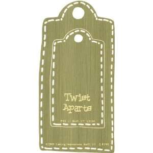    Brass 4x6 Embossing Template Twist Apart Tags