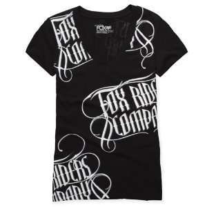  FOX Racing Juniors 54768 LIVE FAST Vneck Tee T Shirt Black 
