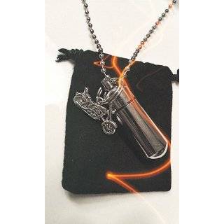 Keepsake Cremation Urn 24 Necklace with Harley Motorcycle   Includes 
