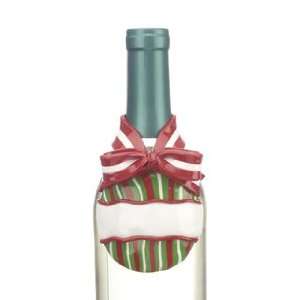  Wine Hanger   Striped Bow Christmas Ornament