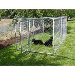 Lucky Dog Galvanized Chain Link Box Kennel  