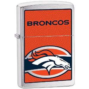  NFL Denver Broncos Brushed Chrome Zippo Lighter Sports 