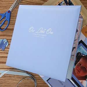  Personalized Baby Scrapbook Album In Blue: Baby
